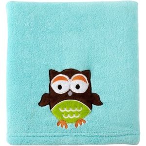 Pinwheel Applique Owl Blanket